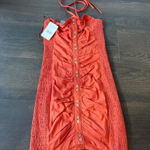 Free people red rust dress